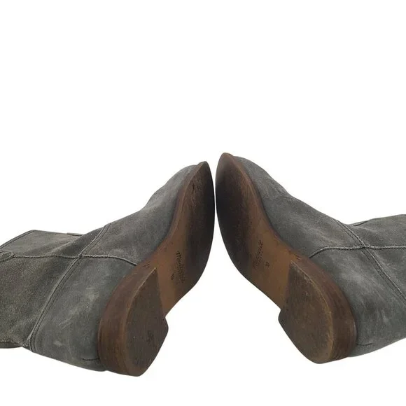 Madewell Women's The Otis Ankle Boots Suede Gray Size 10 Western, Casual boho - Picture 7 of 9